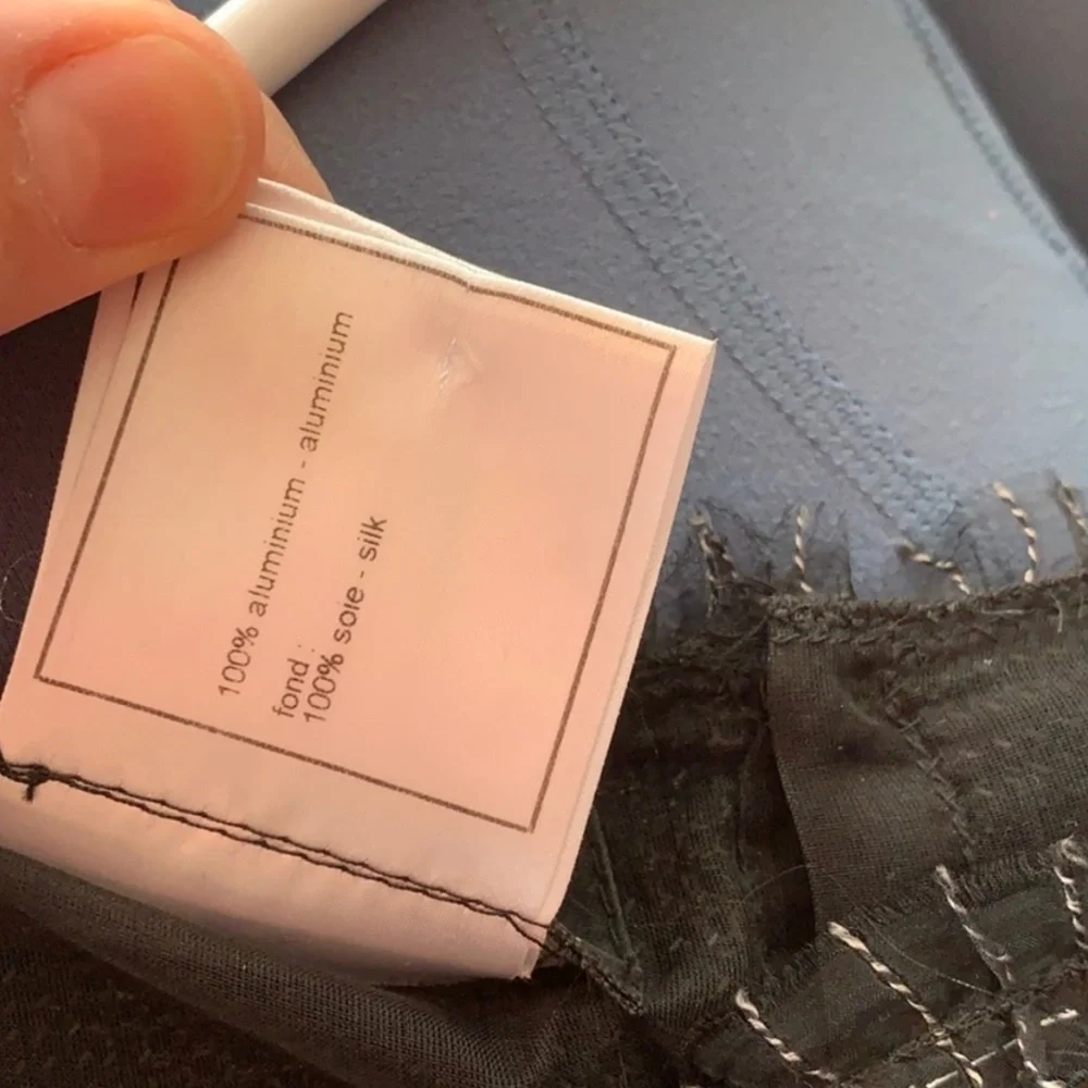 Circa Chanel 2008 Runway Sequin Black Silk top Sz 38 - Picture 3 of 13